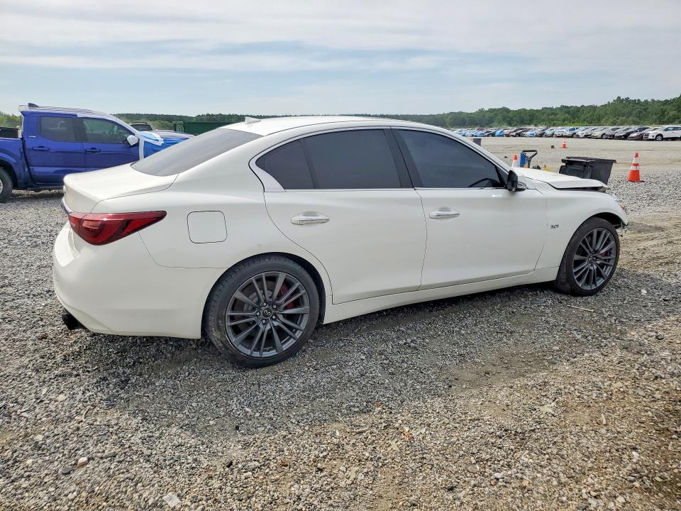 2018 Infiniti Q50 VIN JN1EV7AR7JM445197 COPART salvage auction — FRONT END, IN - CERT OF TITLE - REBUILT VEHICL, sold $3,700 on 2026-07-27 (photo 3)