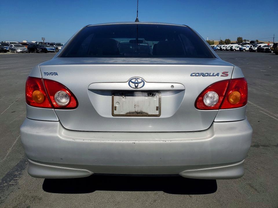 2003 Toyota Corolla VIN 1NXBR32E43Z186255 COPART salvage auction — REAR END, Ca - Dis/Dlr/Exp Only Clean Title, sold $850 on 2026-07-08 (photo 6)