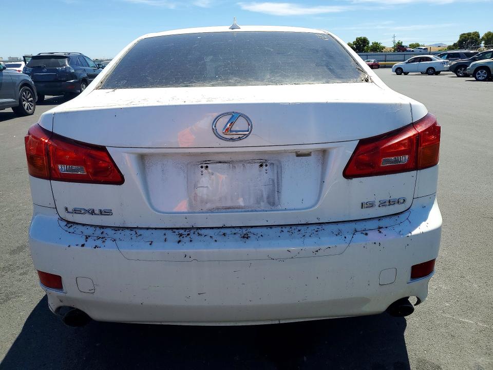 2007 Lexus Is VIN JTHBK262272056297 COPART salvage auction — VANDALISM, Ca - Salvage Certificate, sold $375 on 2026-07-20 (photo 6)