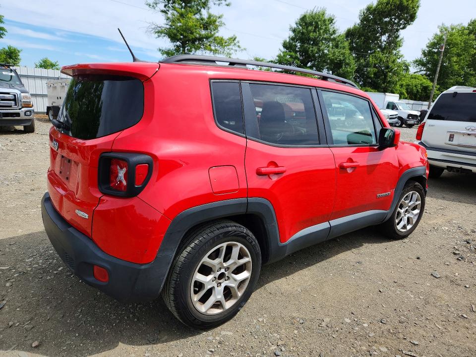 2016 Jeep Renegade VIN ZACCJABT6GPD08141 COPART salvage auction — REAR END, Pa - Cert Of Title (P), sold $775 on 2026-08-17 (photo 3)