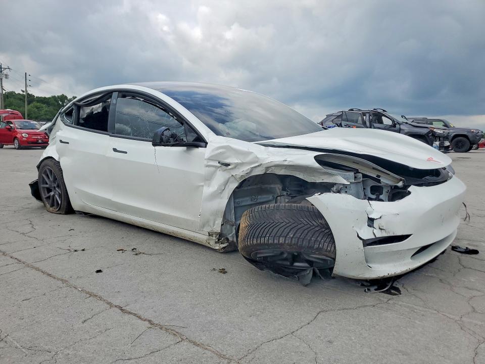 2023 Tesla Model 3 VIN 5YJ3E1EAXPF420978 COPART salvage auction — FRONT END, Tn - Salvage Certificate, sold $3,100 on 2026-07-27 (photo 4)
