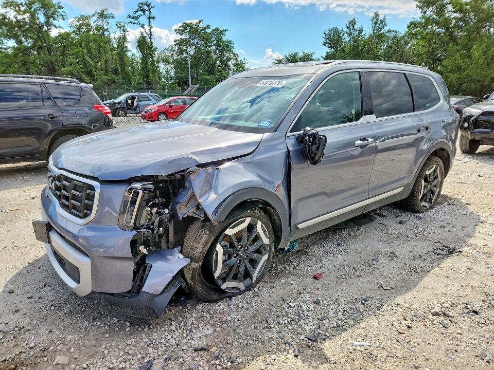 2025 Kia Telluride VIN 5XYP64GC9SG699114 COPART salvage auction — FRONT END, Tx - Nonrepairable Title, sold $15,700 on 2026-07-16 (photo 1)