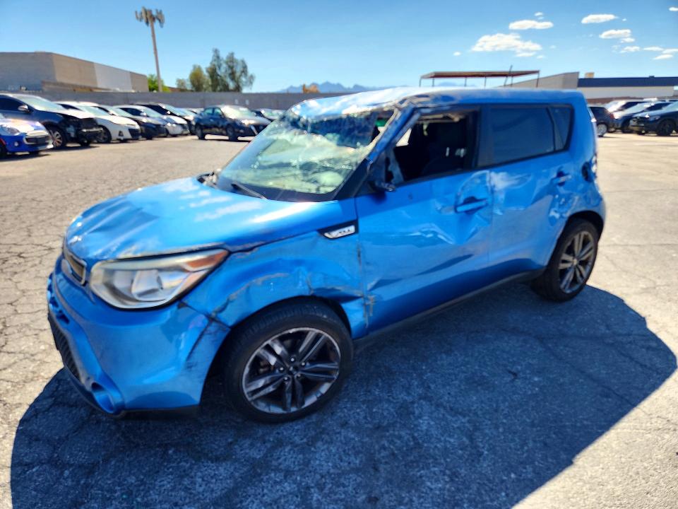 2015 Kia Soul VIN KNDJP3A59F7219096 COPART salvage auction — FRONT END, Nv - Salvage Title, sold $500 on 2026-07-13 (photo 1)