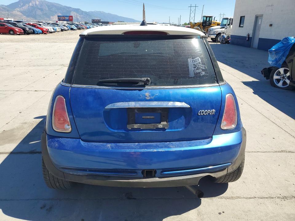 2006 Mini Cooper VIN WMWRC33596TK73207 COPART salvage auction — FRONT END, Ut - Salvage Certificate, sold $350 on 2026-08-17 (photo 6)