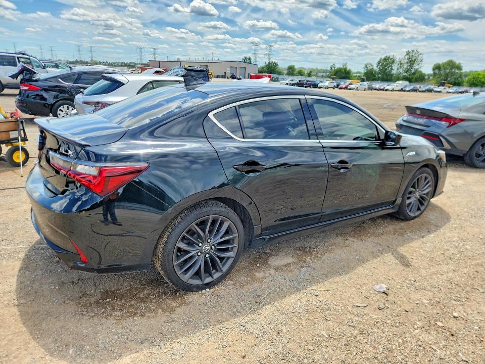 2022 Acura Ilx VIN 19UDE2F87NA001161 COPART salvage auction — VANDALISM, Il - Salvage Certificate, sold $11,200 on 2026-07-16 (photo 3)