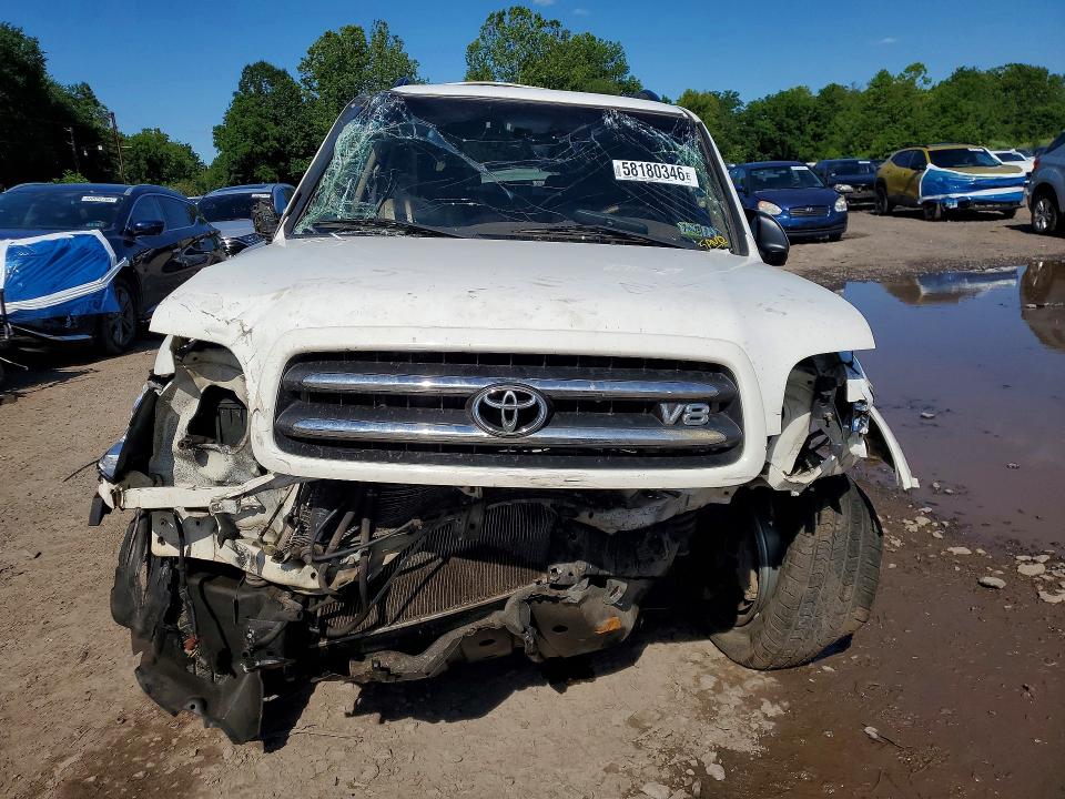2002 Toyota Sequoia VIN 5TDBT48A52S130473 COPART salvage auction — ROLLOVER, Pa - Certificate Of Salvage, sold $425 on 2026-07-06 (photo 5)