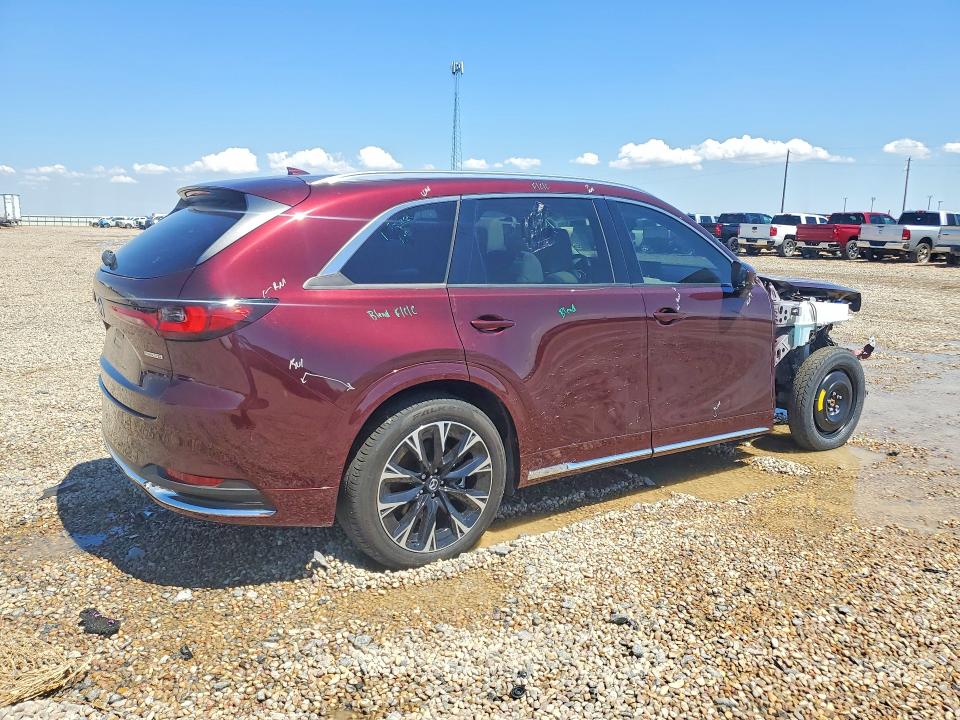 2025 Mazda Cx-90 VIN JM3KKDHC9S1195836 COPART salvage auction — FRONT END, Tx - Salvage Vehicle Title, sold $15,500 on 2026-07-14 (photo 3)