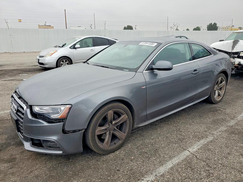 2016 Audi A5 VIN WAUM2AFR7GA017063 COPART salvage auction — FRONT END, Ca - Salvage Certificate, sold $3,500 on 2026-07-28 (photo 1)