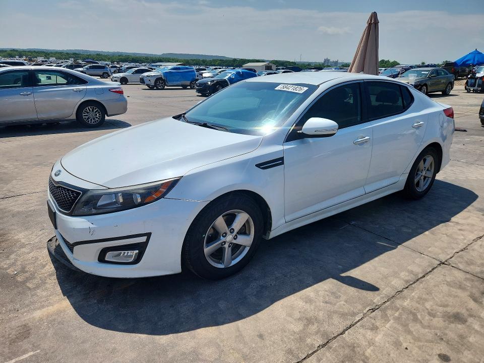 2014 Kia VIN 5XXGM4A70EG296620 COPART salvage auction — WATER/FLOOD, Tx - Salvage Title-Flood Damage, sold $1,050 on 2026-07-09 (photo 1)