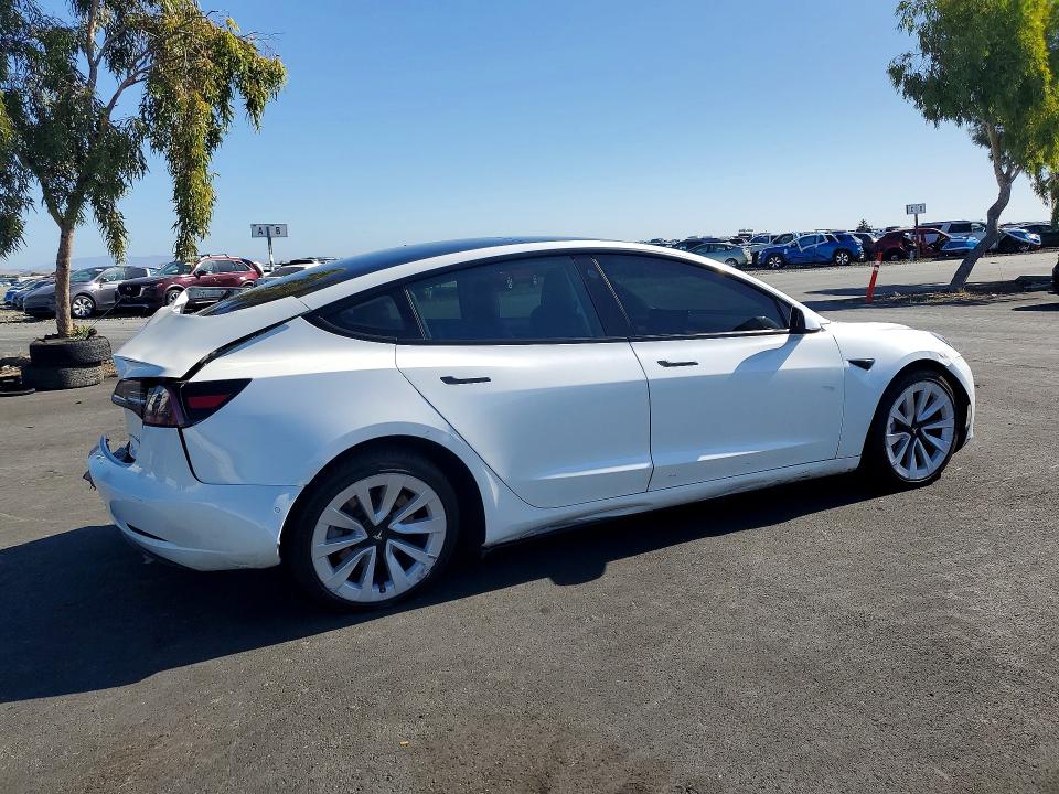 2021 Tesla Model 3 VIN 5YJ3E1EB3MF002511 COPART salvage auction — REAR END, Ca - Salvage Certificate, sold $3,400 on 2026-07-06 (photo 3)