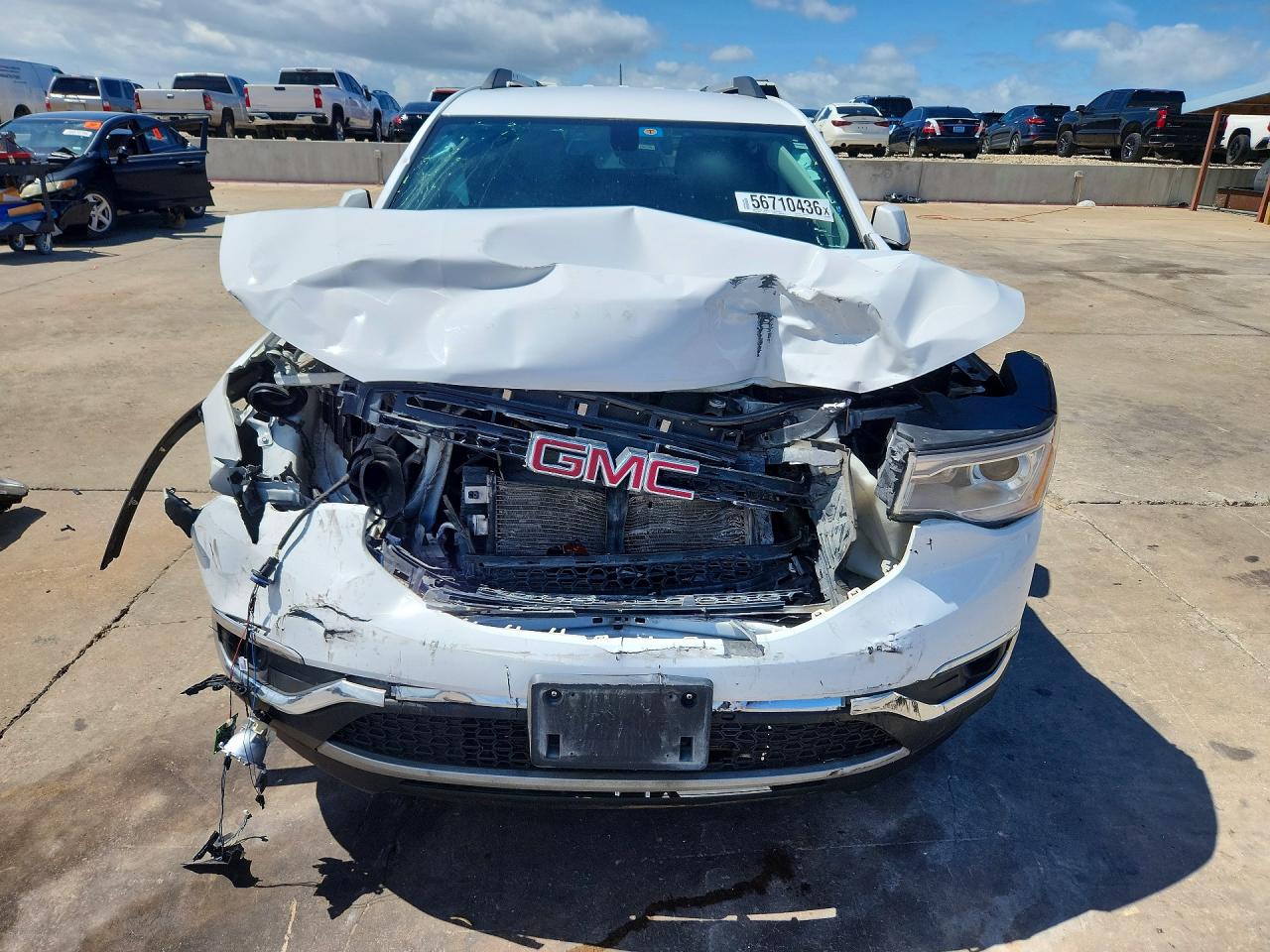 2019 GMC Acadia VIN 1GKKNMLS7KZ283403 COPART salvage auction — Front End, TX - SALVAGE VEHICLE TITLE, sold $1,350 on 2026-07-09 (photo 5)