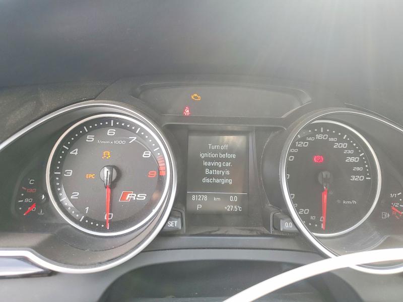 2014 Audi Rs5 VIN WUAC6BFR2EA901078 COPART salvage auction — MECHANICAL, On - Permit Irrepairable, sold $6,400 on 2026-08-06 (photo 9)