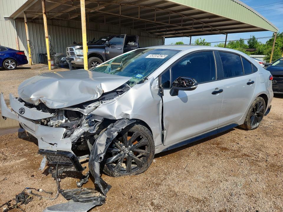 2022 Toyota Corolla VIN 5YFS4MCE3NP104006 COPART salvage auction — FRONT END, TX - SALVAGE VEHICLE TITLE, sold $2,300 on 2026-07-30 (photo 1)