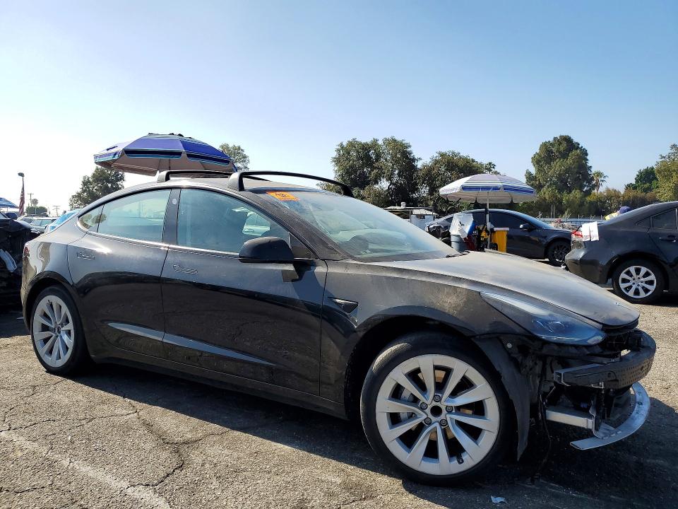 2021 Tesla VIN 5YJ3E1EA1MF072824 COPART salvage auction — FRONT END, CA - SALVAGE CERTIFICATE, sold $5,200 on 2026-07-19 (photo 4)