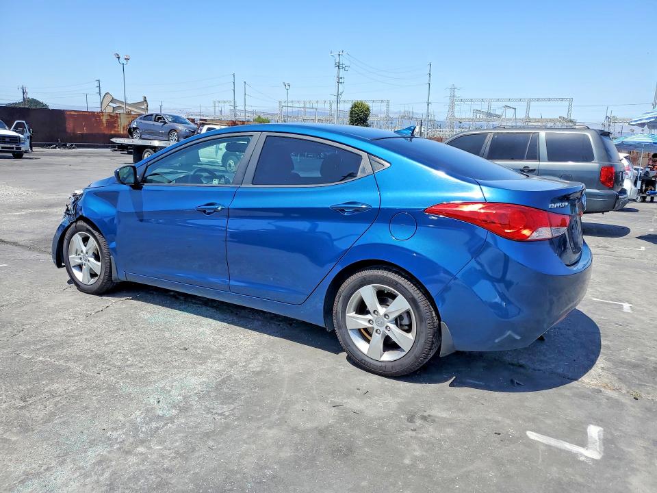 2013 Hyundai Elantra VIN KMHDH4AE9DU955787 COPART salvage auction — FRONT END, Ca - Salvage Certificate, sold $2,000 on 2026-07-18 (photo 2)