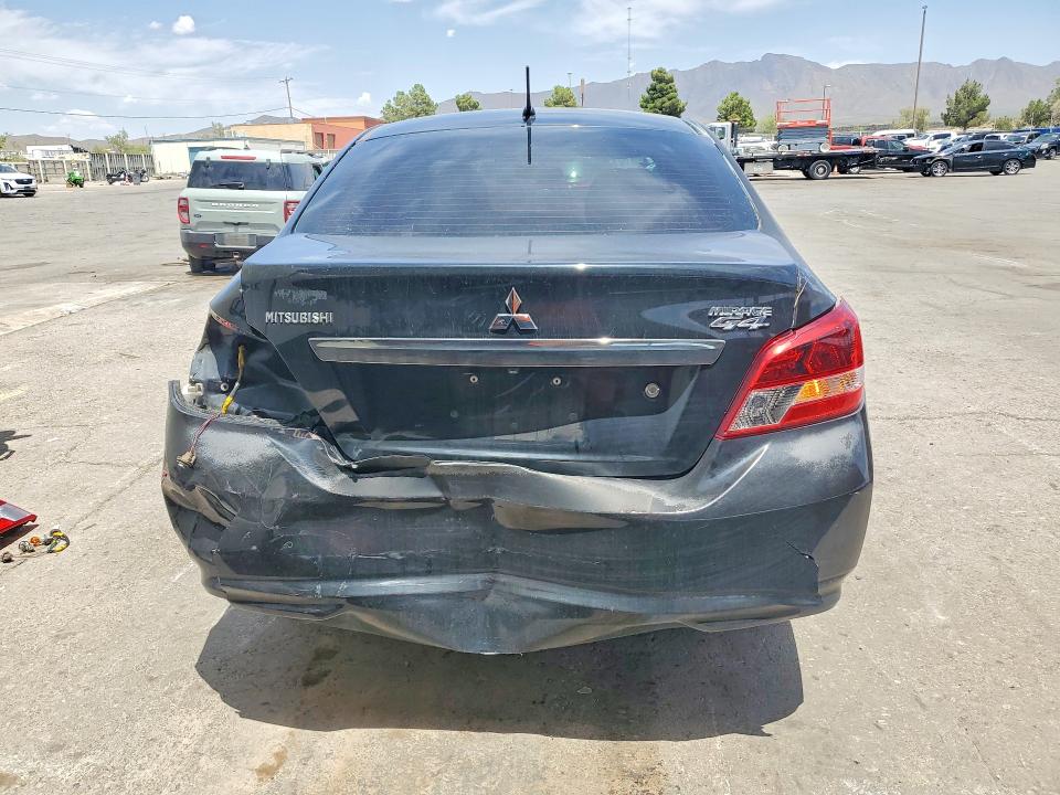 2019 Mitsubishi Mirage VIN ML32F3FJ9KHF16280 COPART salvage auction — REAR END, Tx - Salvage Vehicle Title, sold $1,550 on 2026-07-17 (photo 6)