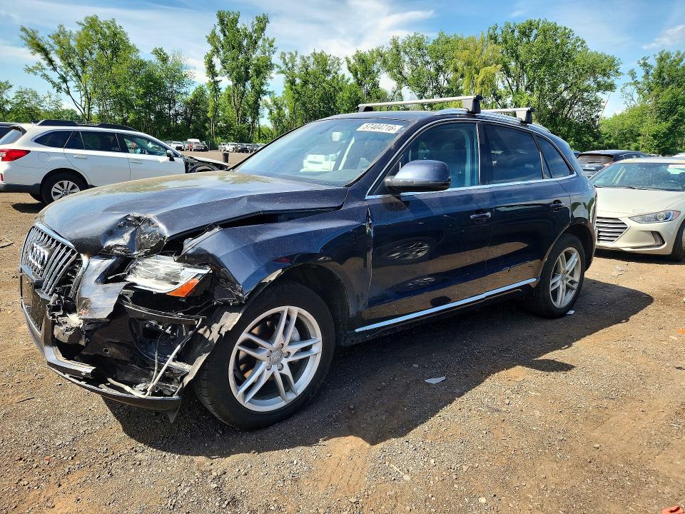 2013 Audi Q5 VIN WA1LFAFP8DA095052 COPART salvage auction — FRONT END, Ct - Cert Of Title-Salvage, sold $1,100 on 2026-07-17 (photo 1)