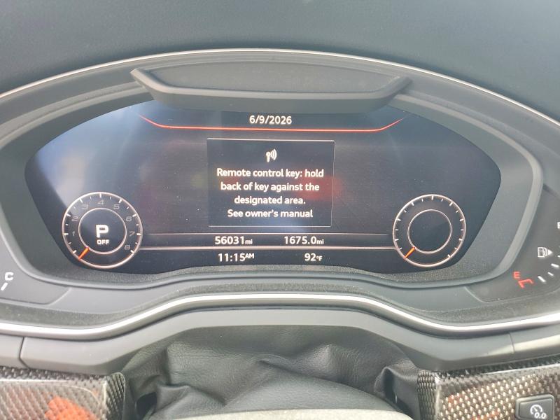 2018 Audi Rs5 VIN WAU24GF5XJN012098 COPART salvage auction — FRONT END, Tn - Salvage Certificate, sold $7,400 on 2026-07-08 (photo 9)