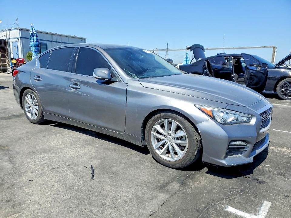2014 Infiniti Q50 VIN JN1AV7AP5EM692205 COPART salvage auction — SIDE, Ca - Salvage Certificate, sold $1,050 on 2026-07-15 (photo 4)