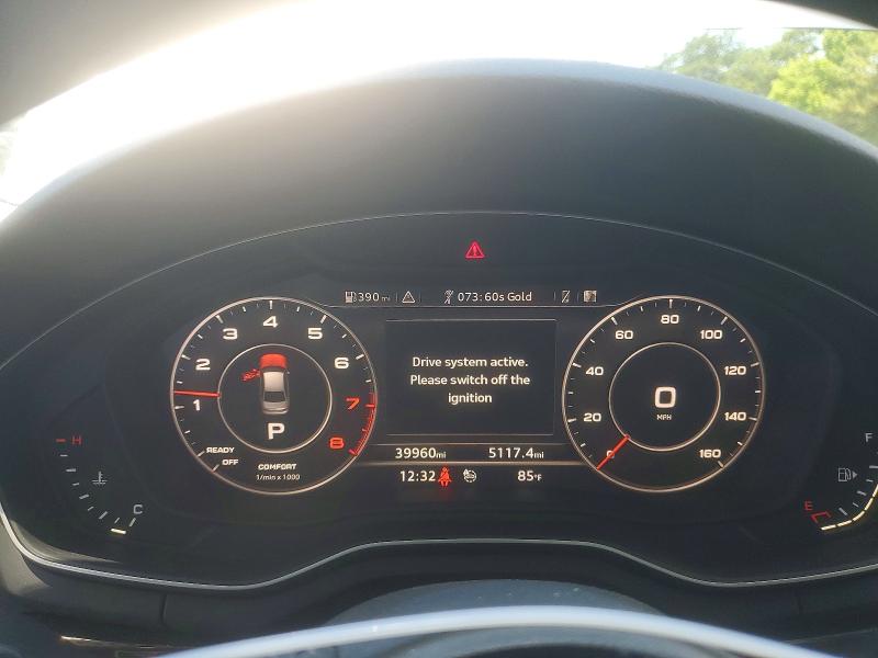 2019 Audi A4 VIN WAUFNBF45KN008146 COPART salvage auction — FRONT END, Ga - Cert Of Title-Salvage, sold $325 on 2026-07-21 (photo 9)