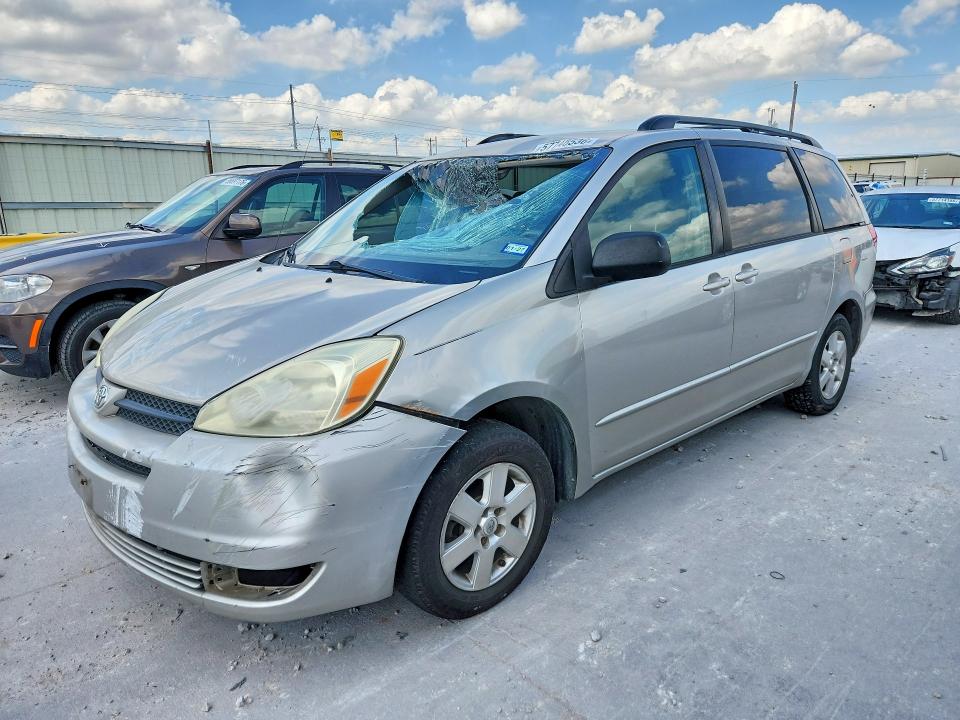 2004 Toyota Sienna VIN 5TDZA23CX4S063969 COPART salvage auction — FRONT END, Tx - Salvage Vehicle Title, sold $875 on 2026-07-17 (photo 1)