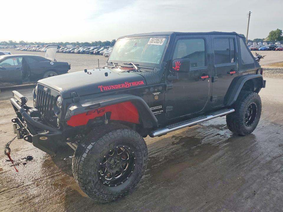 2014 Jeep Wrangler unlimited VIN 1C4BJWDG8EL120036 COPART salvage auction — ALL OVER, Mo - Salvage Certificate Of Title, sold $50 on 2026-08-10 (photo 1)