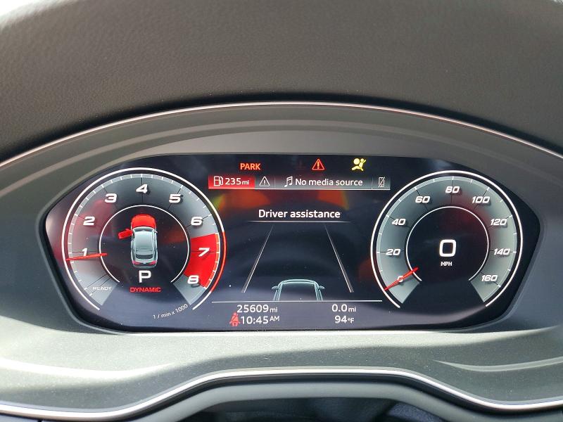 2024 Audi Rs5 VIN WAUC4CF52RA070917 COPART salvage auction — FRONT END, Tx - Salvage Vehicle Title, sold $8,200 on 2026-08-21 (photo 9)