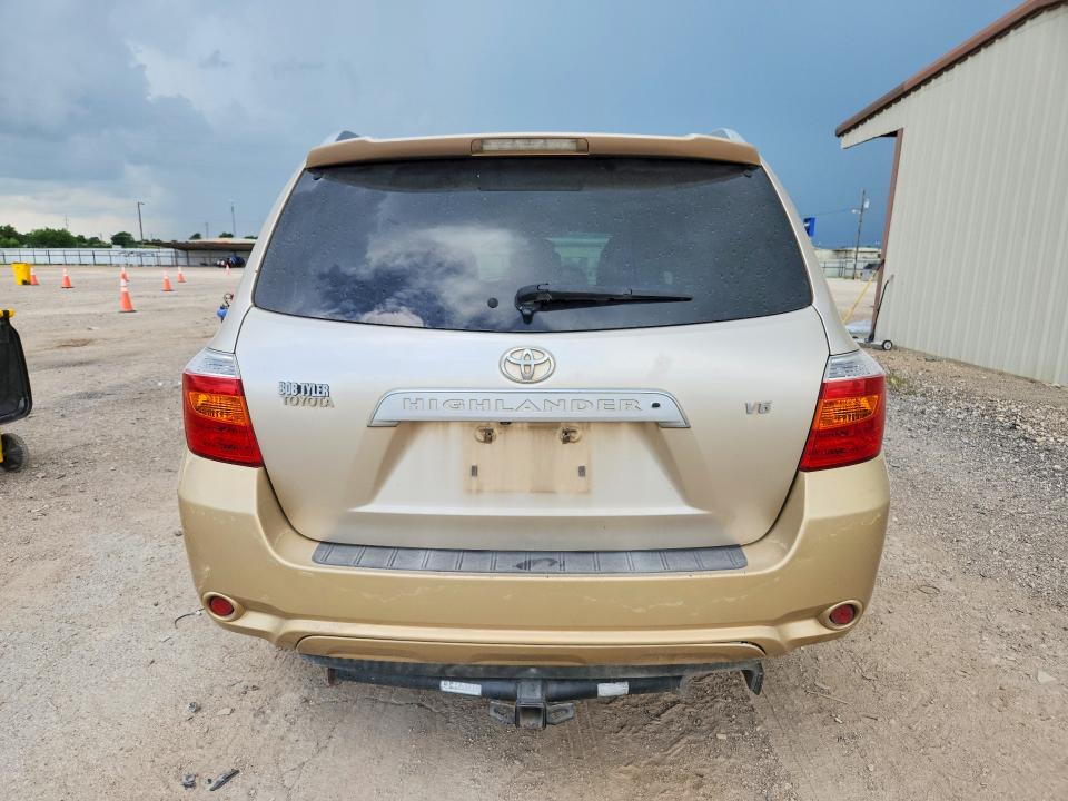 2008 Toyota Highlander VIN JTEDS42AX82006375 COPART salvage auction — FRONT END, Tx - Salvage Vehicle Title, sold $2,400 on 2026-07-15 (photo 6)
