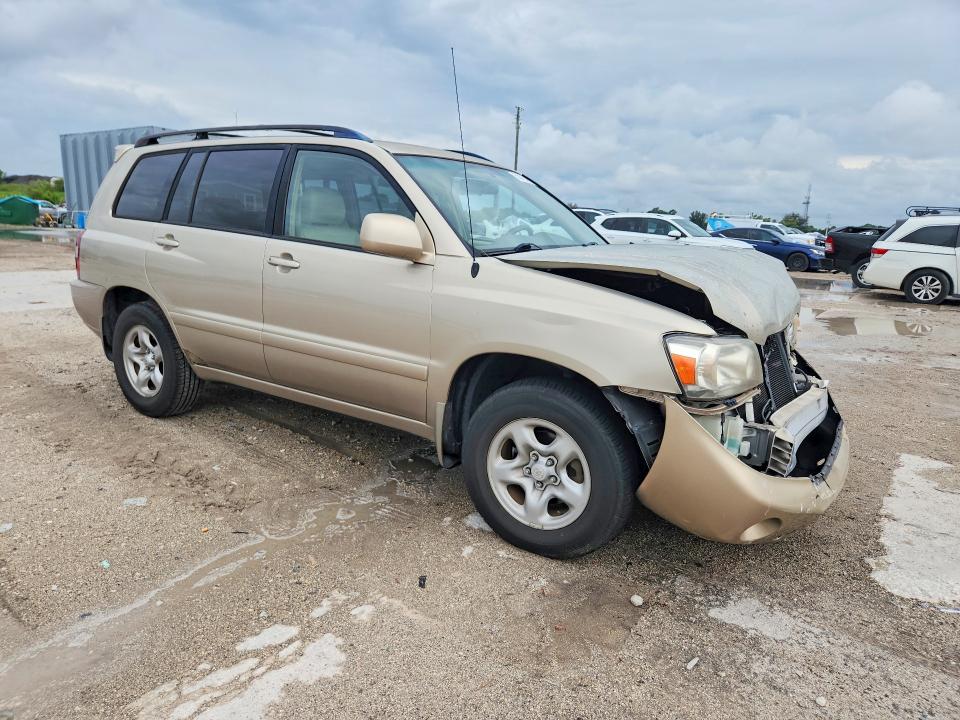 2007 Toyota Highlander VIN JTEGD21A270171442 COPART salvage auction — FRONT END, FL - CERT OF TITLE SLVG REBUILDABLE, sold $250 on 2026-07-21 (photo 4)