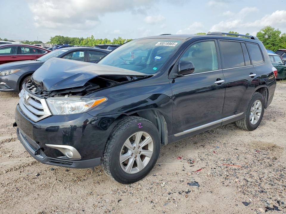 2013 Toyota Highlander VIN 5TDBK3EH2DS226966 COPART salvage auction — FRONT END, Tx - Salvage Vehicle Title, sold $5,300 on 2026-07-10 (photo 1)