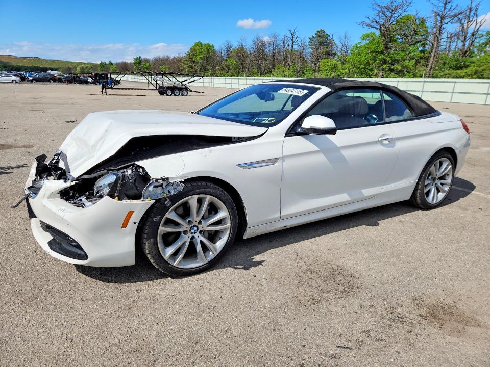 2016 BMW 6er VIN WBA6F7C53GD930404 COPART salvage auction — FRONT END, Ny - Mv-907A Salvage Certificate, sold $2,600 on 2026-08-03 (photo 1)