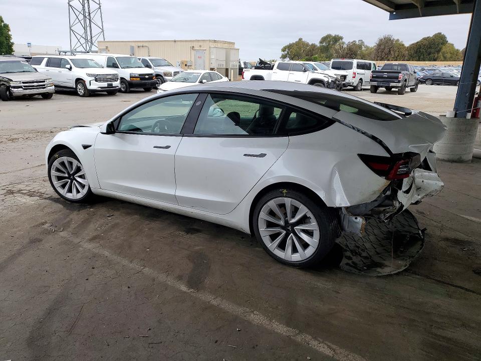 2021 Tesla VIN 5YJ3E1EB7MF902246 COPART salvage auction — REAR END, CA - SALVAGE CERTIFICATE, sold $15 on 2026-07-28 (photo 2)
