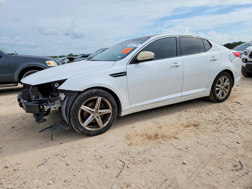 2013 Kia Optima VIN 5XXGN4A70DG182855 COPART salvage auction — FRONT END, Tx - Salvage Vehicle Title, sold $300 on 2026-07-16 (photo 1)
