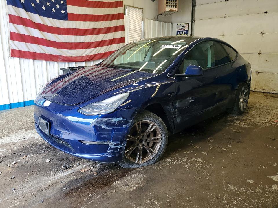 2021 Tesla Model y VIN 5YJYGDEE3MF255985 COPART salvage auction — SIDE, Me - Cert Of Title-Salvage Collisio, sold $6,500 on 2026-07-09 (photo 1)