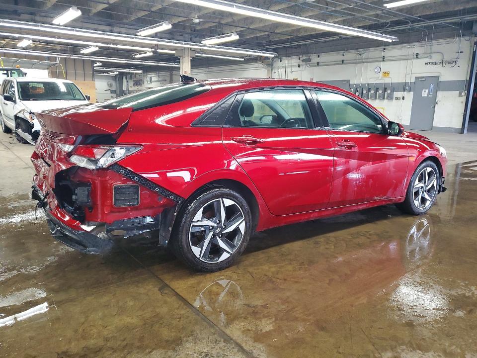 2023 Hyundai Elantra VIN KMHLS4AGXPU618001 COPART salvage auction — REAR END, Il - Certificate Of Title, sold $325 on 2026-07-16 (photo 3)