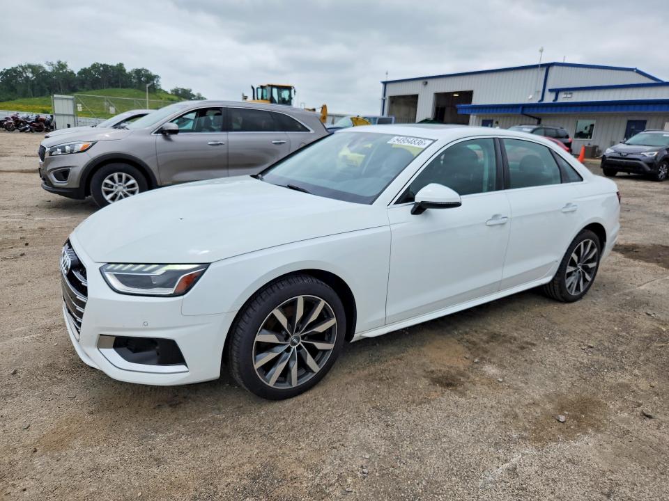 2020 Audi A4 VIN WAUHMAF41LA073252 COPART salvage auction — HAIL, Wi - Cert Of Title-Claim Paid, sold $8,900 on 2026-07-14 (photo 1)