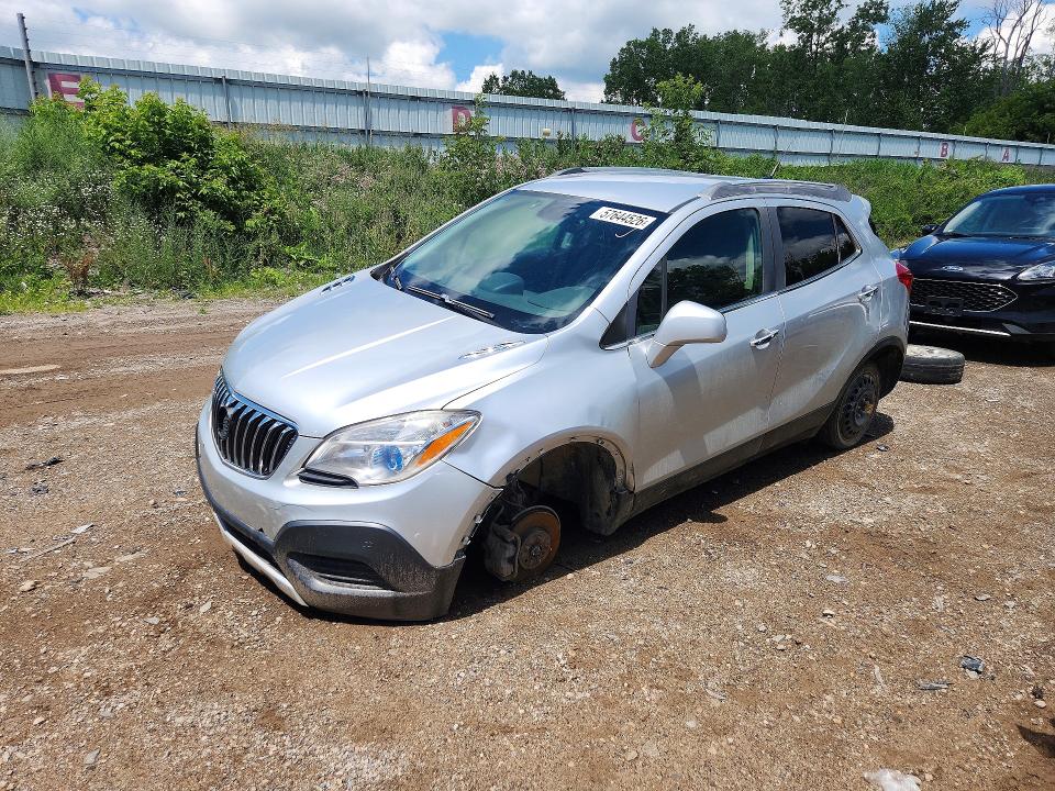 2013 Buick Encore VIN KL4CJASB8DB185837 COPART salvage auction — FRONT END, Mi - Certificate Of Title, sold $475 on 2026-07-22 (photo 1)