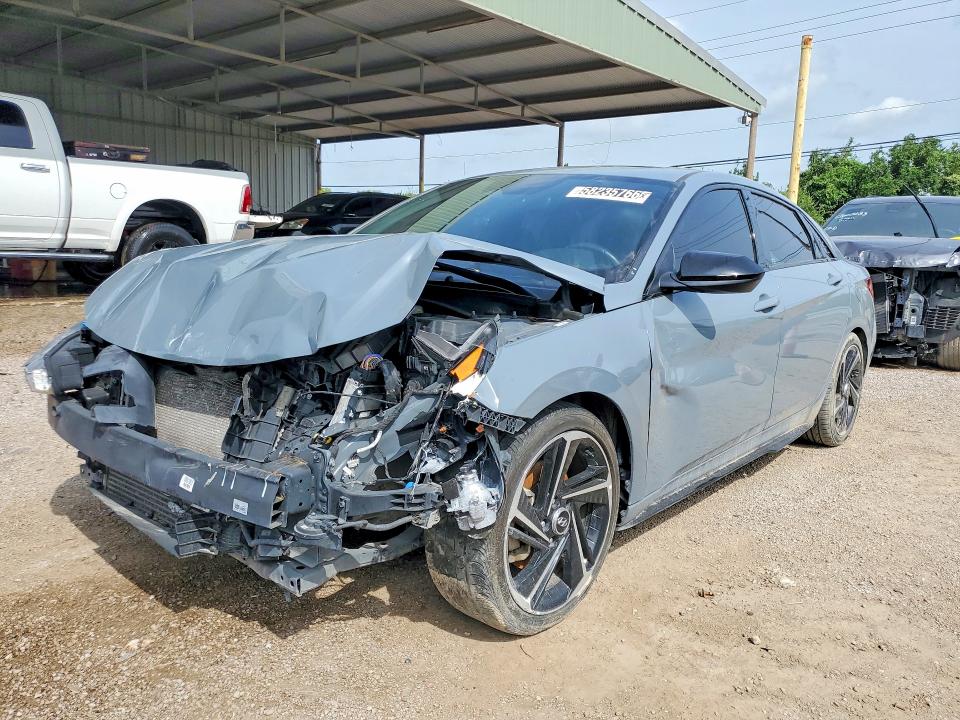 2023 Hyundai Elantra VIN KMHLR4AF8PU443184 COPART salvage auction — FRONT END, TX - CERTIFICATE OF TITLE, sold $1,300 on 2026-07-16 (photo 1)