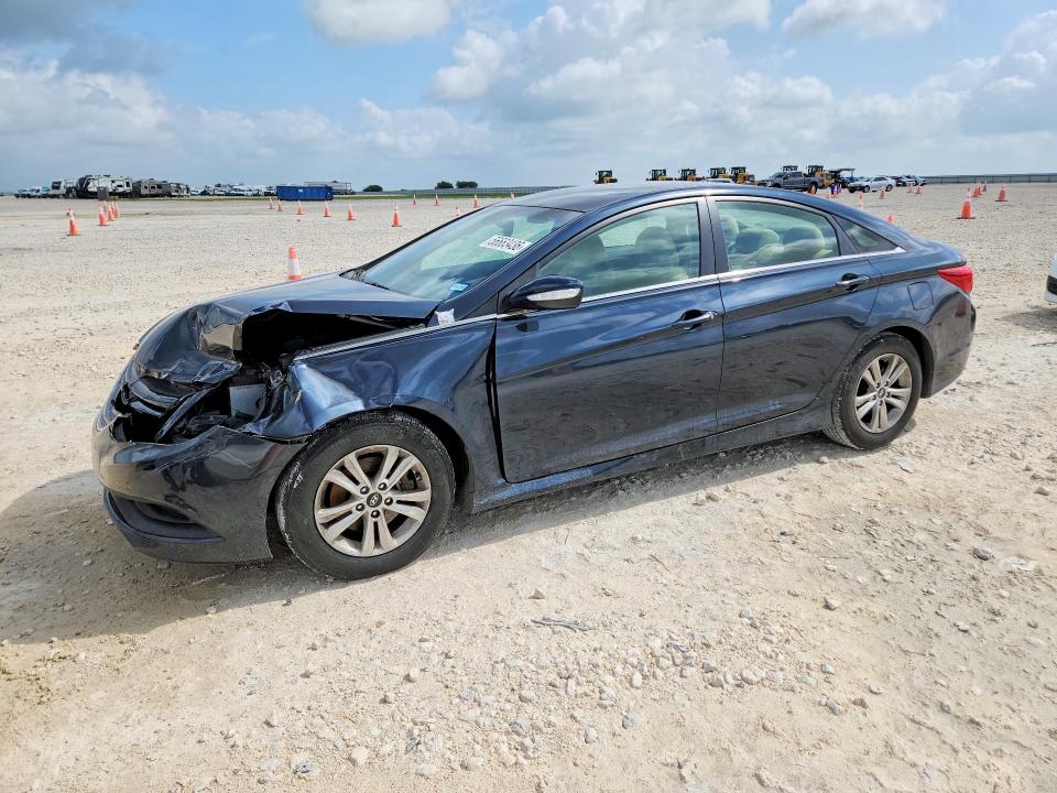 2014 Hyundai Sonata VIN 5NPEB4AC5EH907157 COPART salvage auction — FRONT END, Tx - Salvage Vehicle Title, sold $1,200 on 2026-07-09 (photo 1)