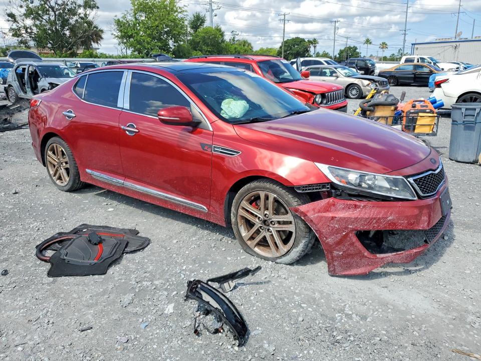 2013 Kia Optima VIN 5XXGR4A67DG123233 COPART salvage auction — FRONT END, Fl - Cert Of Title Slvg Rebuildable, sold $350 on 2026-07-10 (photo 4)