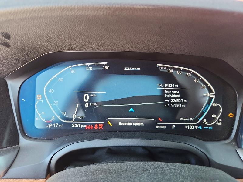 2022 BMW 3er VIN 3MW5P7J09N8C44037 COPART salvage auction — FRONT END, Ca - Salvage Certificate, sold $8,800 on 2026-08-21 (photo 9)