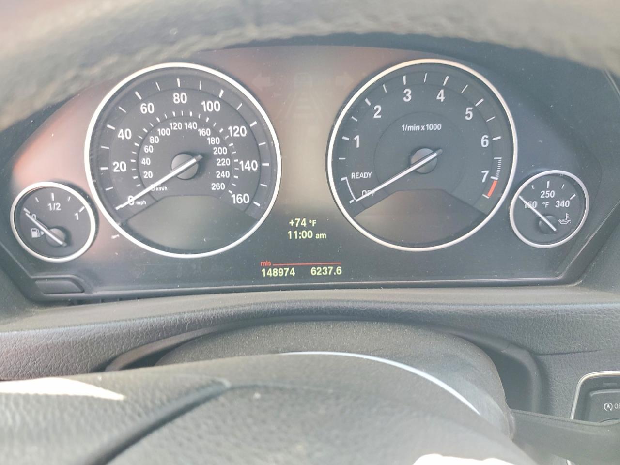 2013 BMW 3 Series VIN WBA3A5C51DF354107 COPART salvage auction — Front End, CA - SALVAGE CERTIFICATE, sold $250 on 2026-07-10 (photo 9)