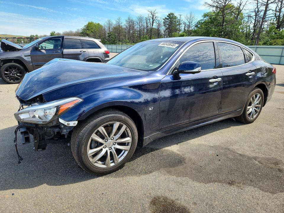 2019 Infiniti Q70 VIN JN1BY1AR8KM586000 COPART salvage auction — FRONT END, Ny - Mv-907A Salvage Certificate, sold $625 on 2026-07-22 (photo 1)
