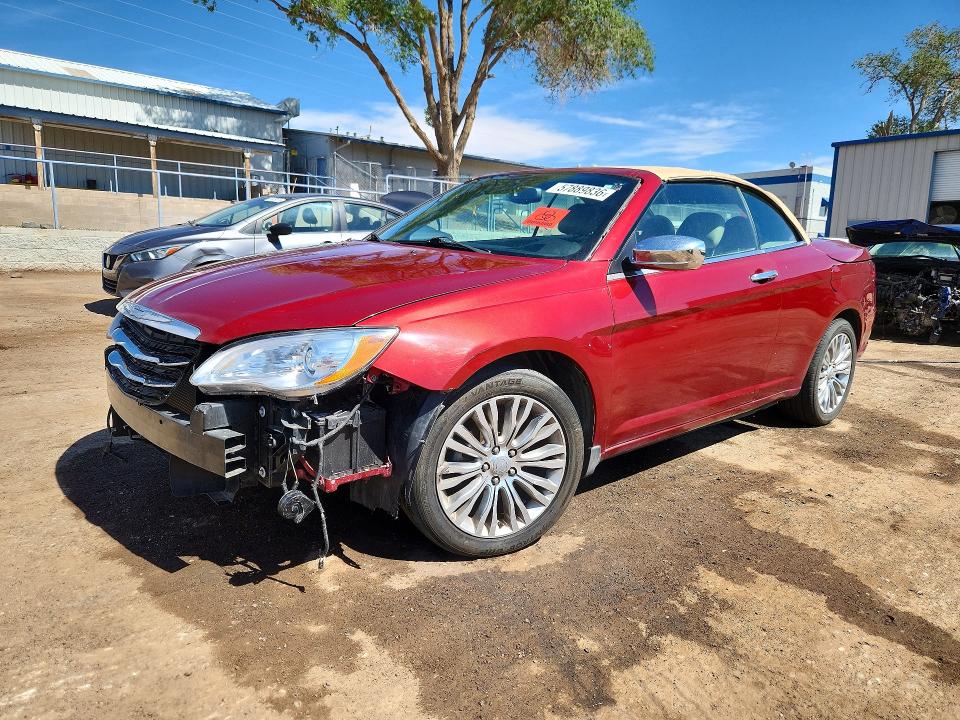 2012 Chrysler 200 VIN 1C3BCBFG4CN289086 COPART salvage auction — FRONT END, Nm - Cert Of Title-Salvage, sold $300 on 2026-08-24 (photo 1)