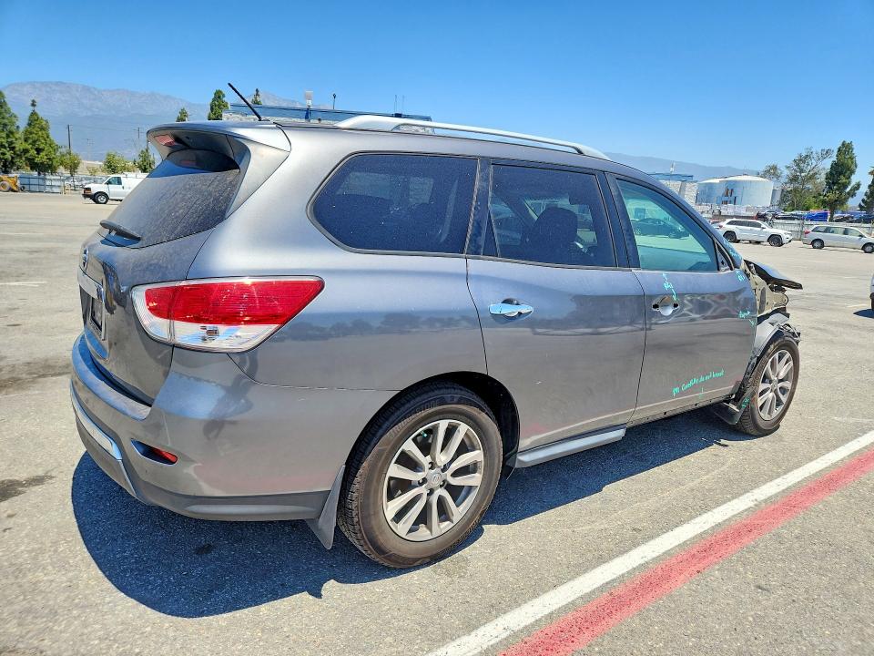 2016 Nissan Pathfinder VIN 5N1AR2MN5GC619211 COPART salvage auction — FRONT END, Ca - Salvage Certificate, sold $950 on 2026-07-02 (photo 3)