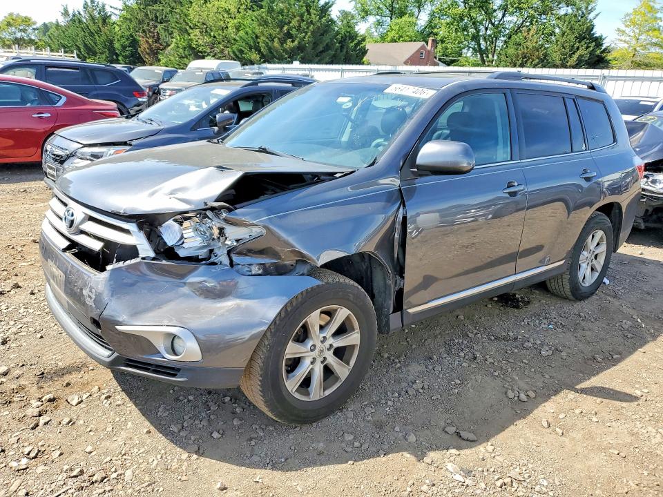 2012 Toyota Highlander VIN 5TDBK3EHXCS161153 COPART salvage auction — FRONT END, MD - CERT OF SALVAGE > 75% DAMAGE, sold $4,400 on 2026-07-27 (photo 1)