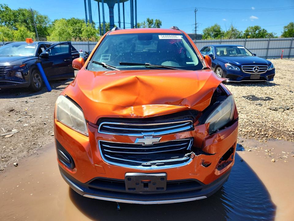 2015 Chevrolet Trax VIN KL7CJLSB4FB127600 COPART salvage auction — FRONT END, Il - Salvage Certificate, sold $900 on 2026-07-22 (photo 5)