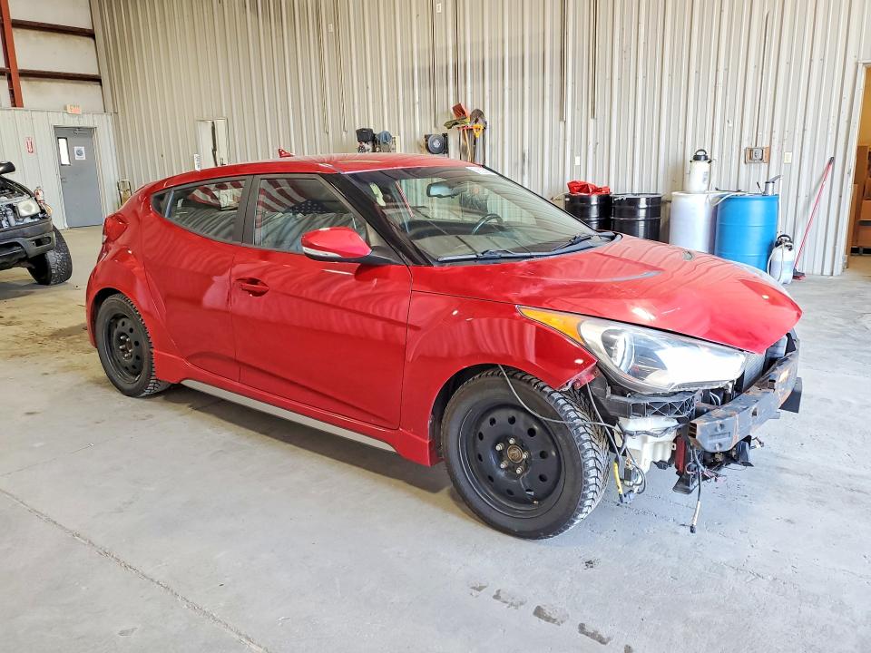 2015 Hyundai Veloster VIN KMHTC6AEXFU230692 COPART salvage auction — FRONT END, Ny - Mv-907A Salvage Certificate, sold $500 on 2026-07-13 (photo 4)