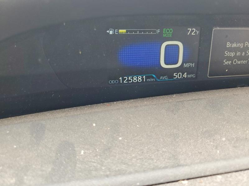 2016 Toyota Prius VIN JTDKARFU2G3510167 COPART salvage auction — REAR END, Ca - Salvage Certificate, sold $250 on 2026-07-29 (photo 9)