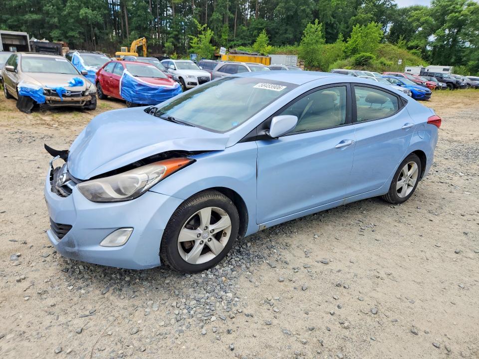 2013 Hyundai Elantra VIN KMHDH4AE0DU626492 COPART salvage auction — FRONT END, Ma - Cert Of Title-Reconstrctd Coll, sold $575 on 2026-07-06 (photo 1)